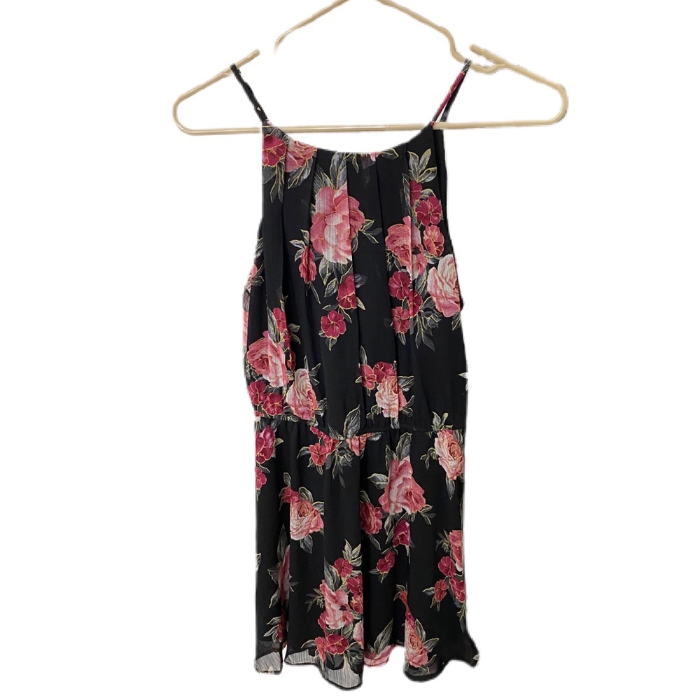 TRIXXI halter floral drop waist dress size XS